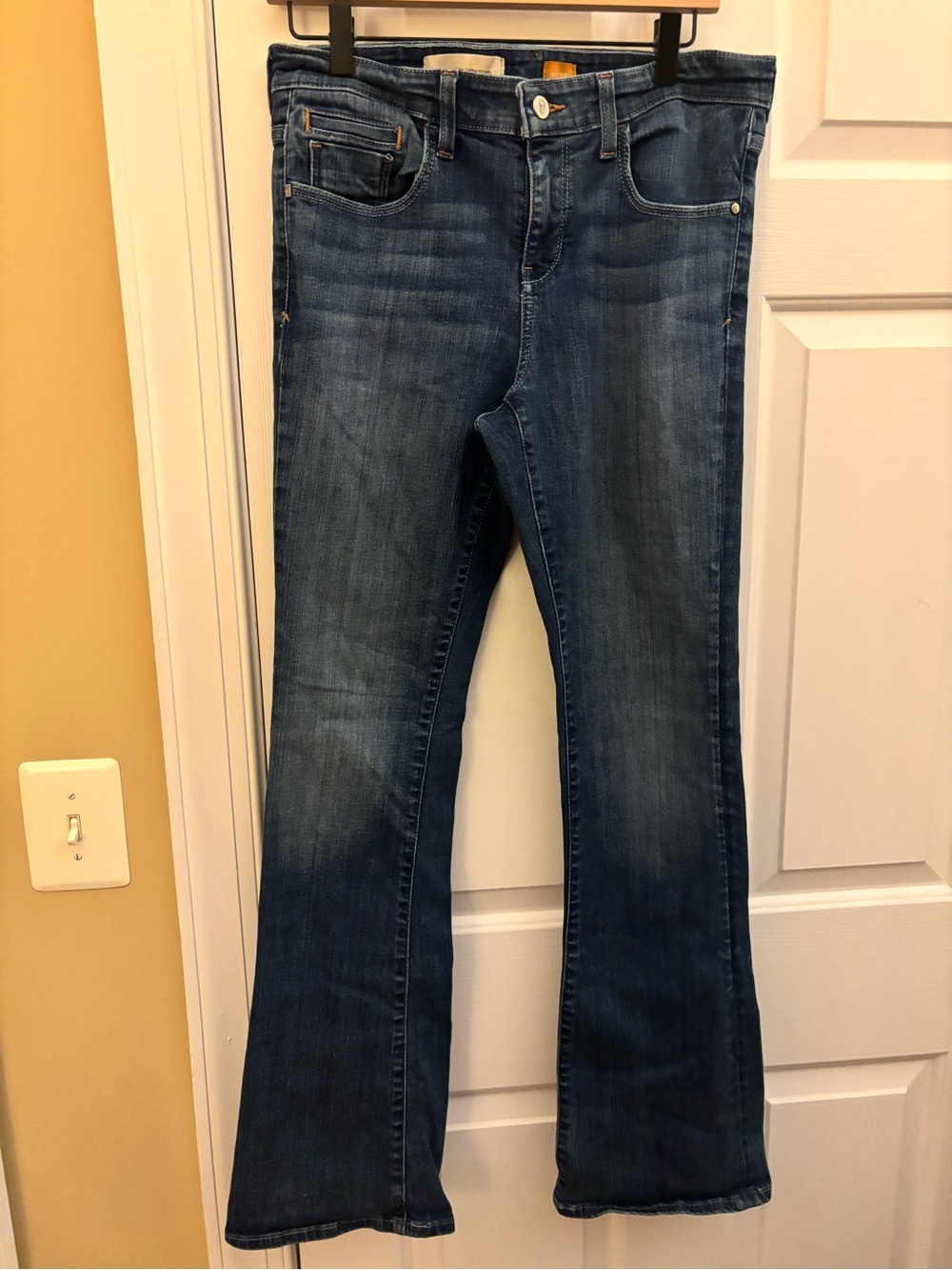 Pilcro and the Letterpress Women's Dark Blue Flare Jeans Size 31